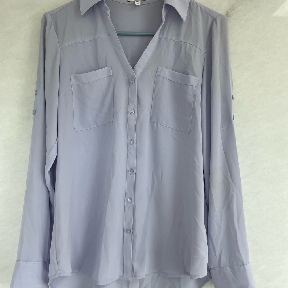 Lilac size small Express Portofino button down shirt